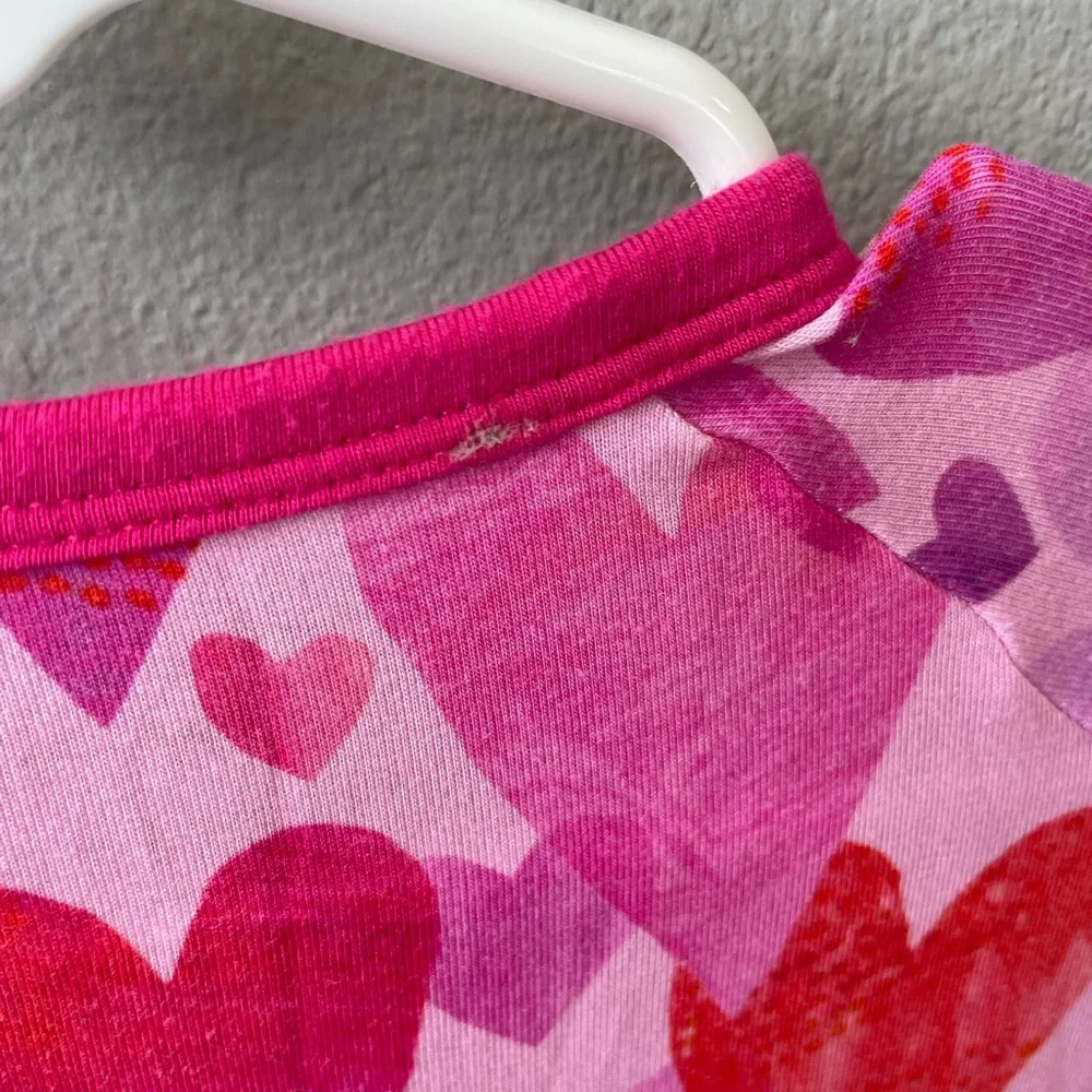 Little Sleepies Pink Watercolor Hearts Bamboo Zippy with Convertible Cuffs - Picture 8 of 8